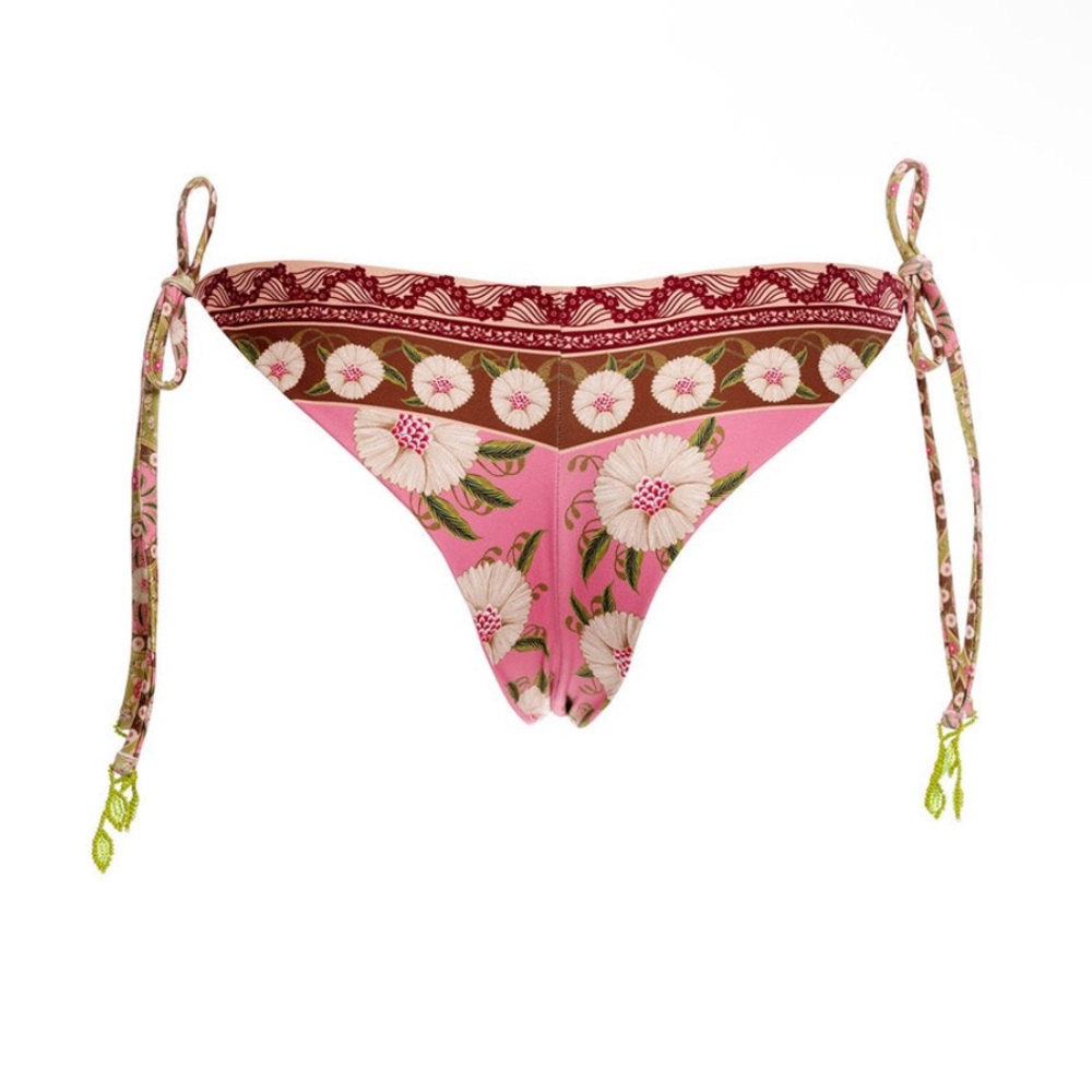 Agua Bendita SET Bikini 2 Pieces-Lolita Top & Tammy Bottom in Pink Embroidered - Picture 5 of 16